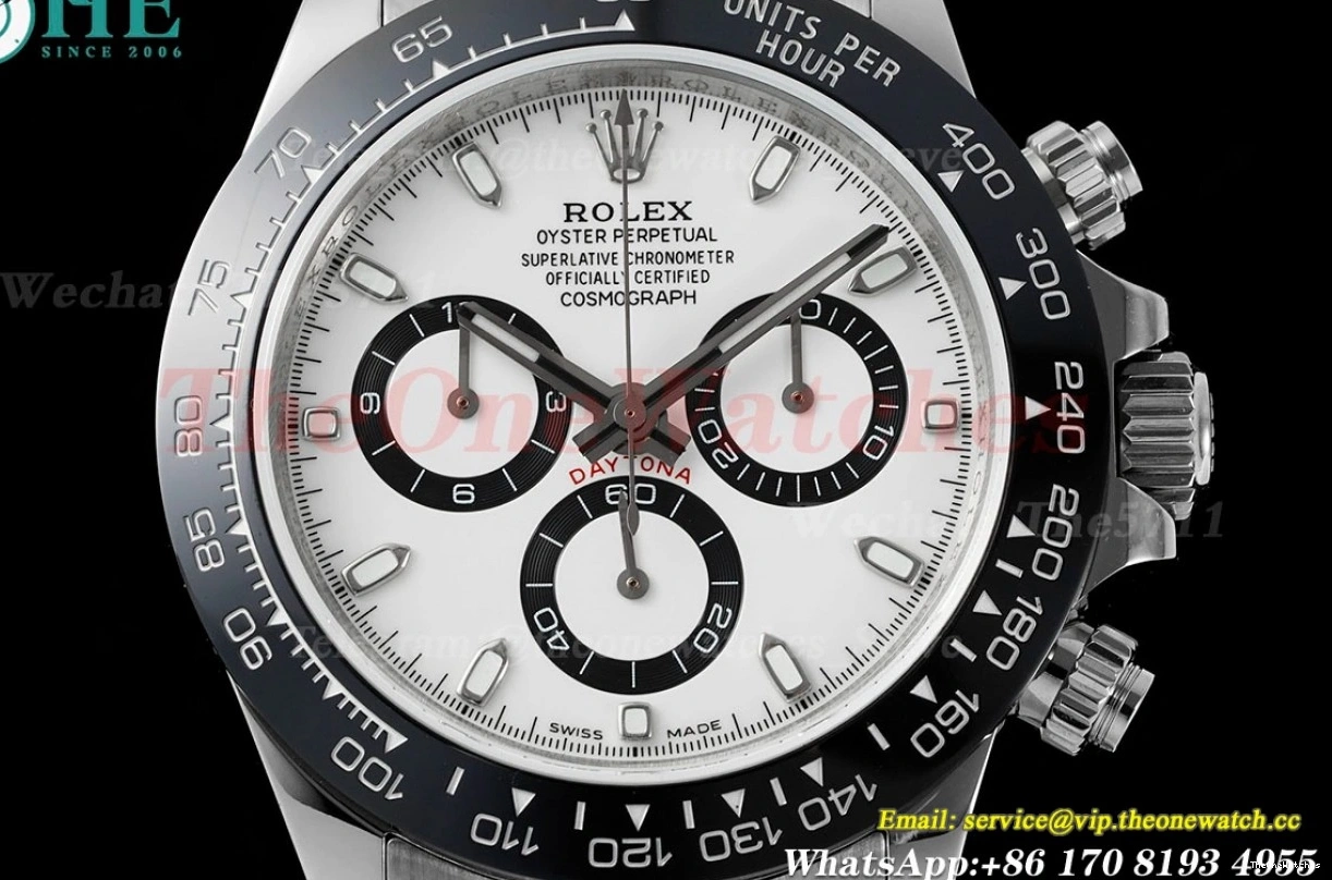 White 40mm SS JDF 116500 A7750 Dial SS Daytona 0401